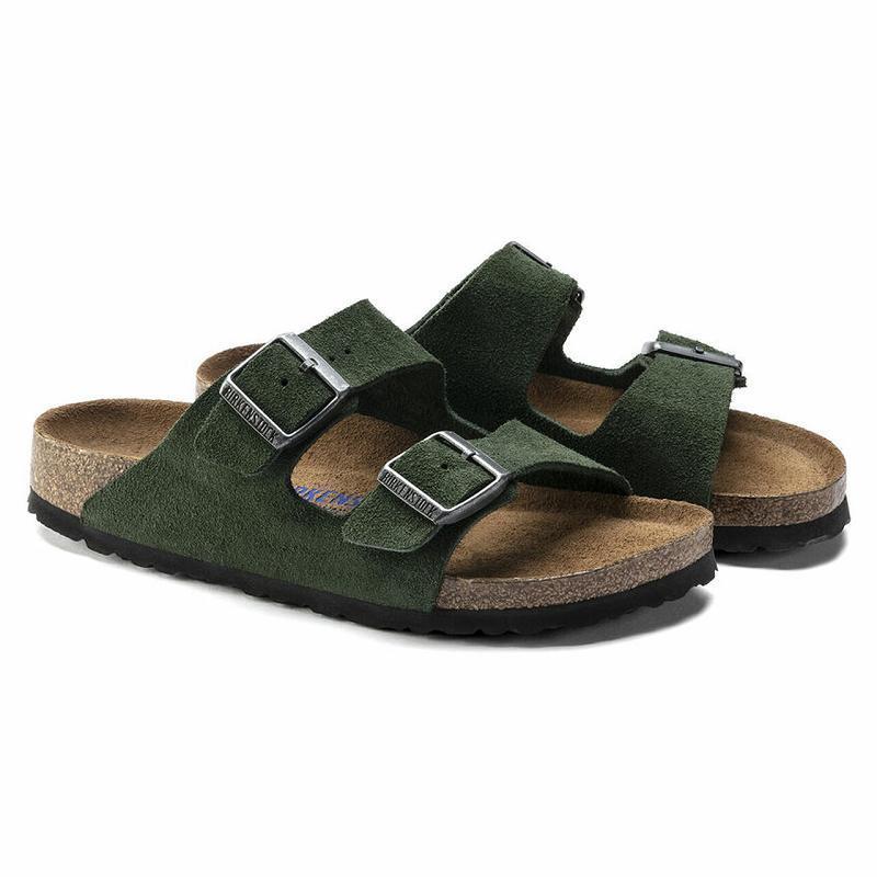 Arizona Birkenstock Soft Footbed Semisove Panske Olivovo Zelená | SK 296EBC